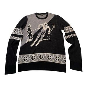 Todd‎ Snyder Fair Isle Skier Apres Ski 100% Merino Wool Crewneck Sweater Retro